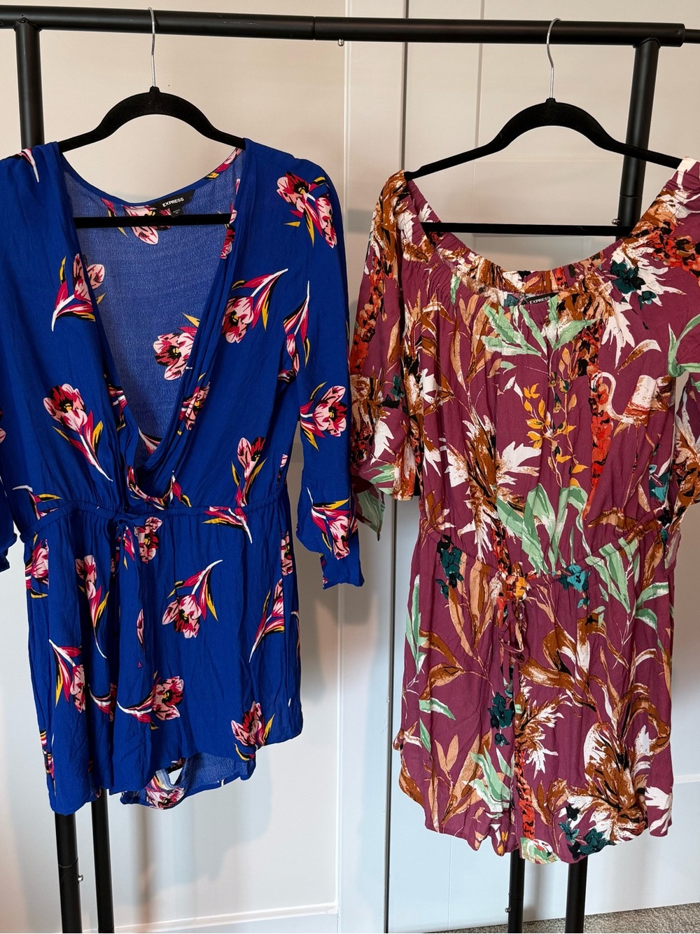 Express Floral Blue romper
Express  multi colored romper 
Both for $30